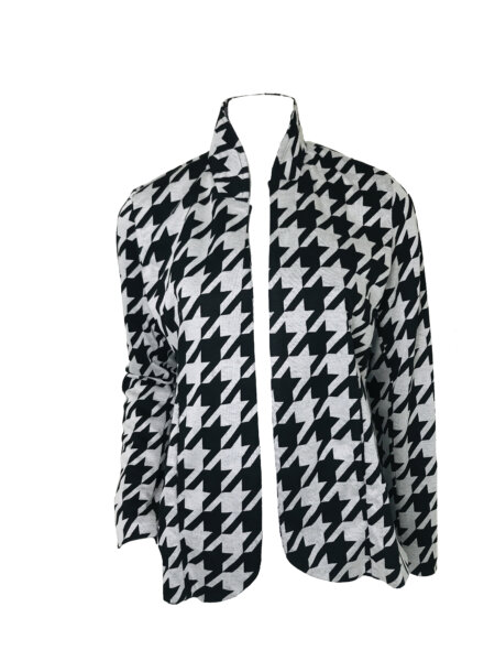 Structured Blazer - Black Houndstooth
