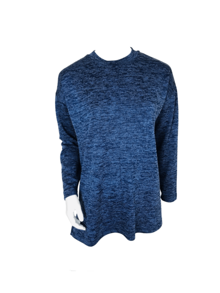 Pintuck Knit - Navy Melange