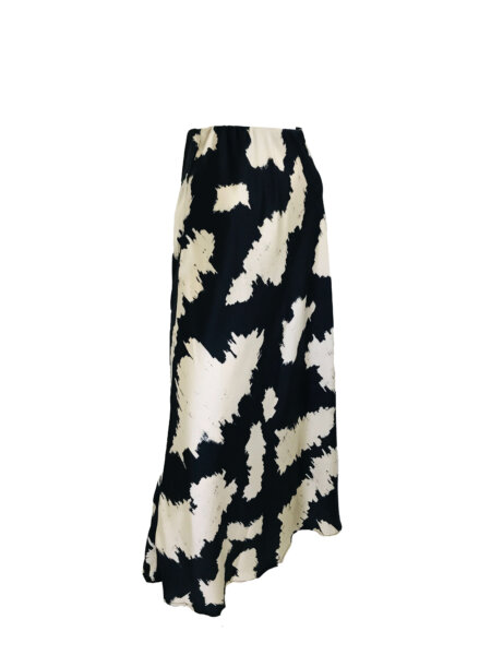 Bias Maxi Skirt - Black Ivory Splash - Image 2