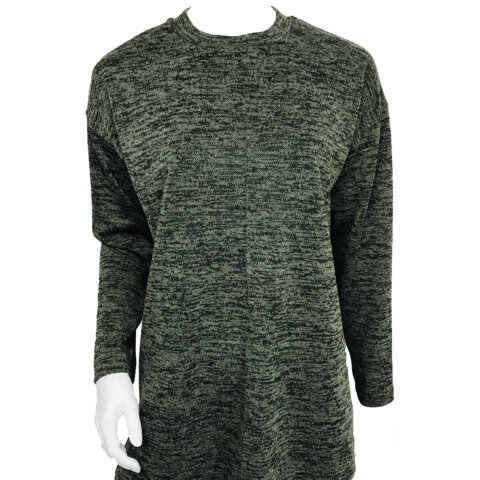 Pintuck Knit - Olive Melange
