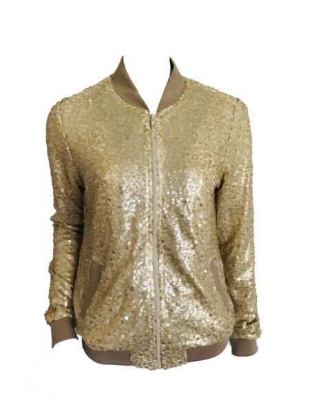 Sequins Bomber - Sand