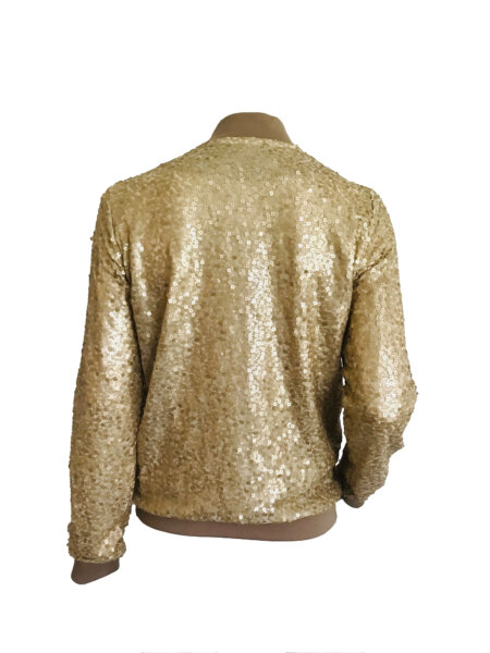 Sequins Bomber - Sand - Image 3