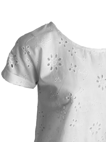 Turn Up Cuff Blouse - White Anglaise - Image 4