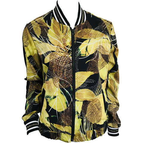 Stripe Bomber - Black Lime Daze