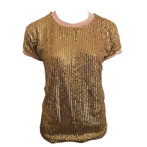 Sequins Front Top - Rose